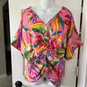 Umgee+ Floral Pink Blouse